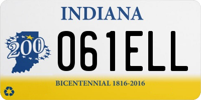IN license plate 061ELL