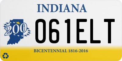 IN license plate 061ELT