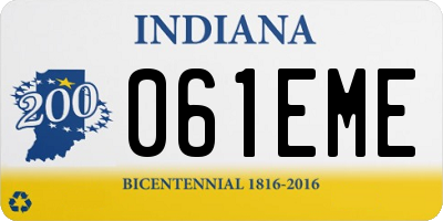 IN license plate 061EME