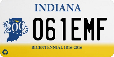 IN license plate 061EMF