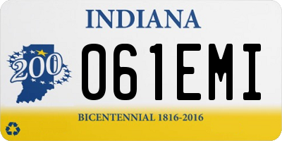 IN license plate 061EMI