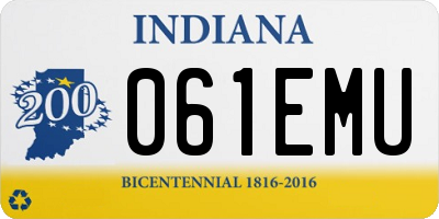 IN license plate 061EMU