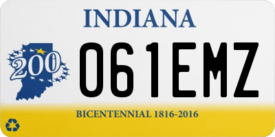 IN license plate 061EMZ