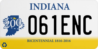 IN license plate 061ENC