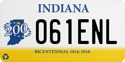 IN license plate 061ENL