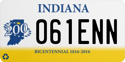 IN license plate 061ENN