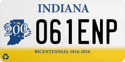IN license plate 061ENP