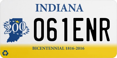 IN license plate 061ENR