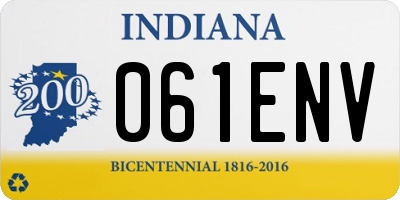 IN license plate 061ENV