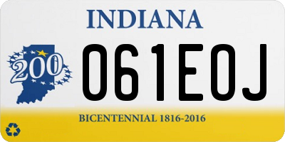 IN license plate 061EOJ
