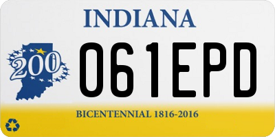 IN license plate 061EPD