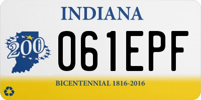 IN license plate 061EPF