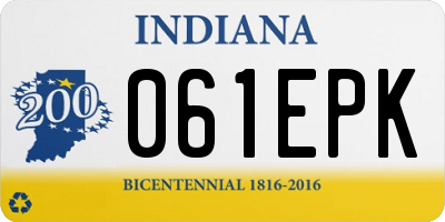 IN license plate 061EPK