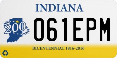IN license plate 061EPM