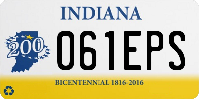 IN license plate 061EPS