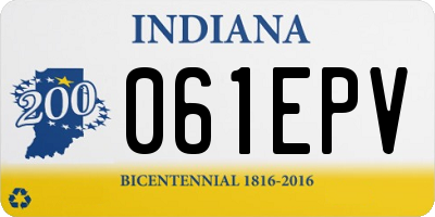 IN license plate 061EPV