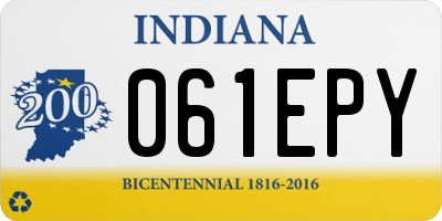IN license plate 061EPY