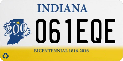 IN license plate 061EQE