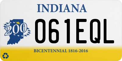 IN license plate 061EQL