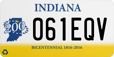 IN license plate 061EQV