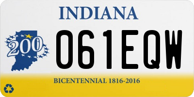 IN license plate 061EQW