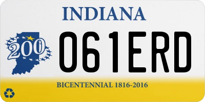 IN license plate 061ERD
