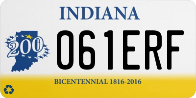 IN license plate 061ERF