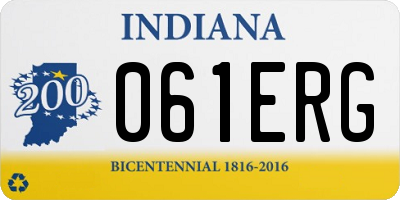 IN license plate 061ERG