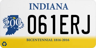 IN license plate 061ERJ