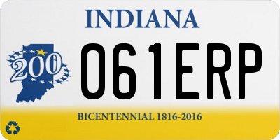 IN license plate 061ERP