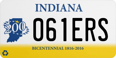 IN license plate 061ERS