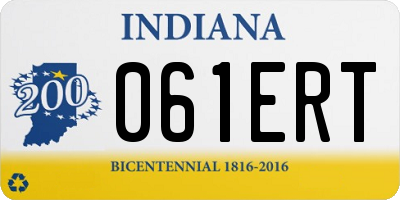 IN license plate 061ERT