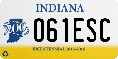 IN license plate 061ESC