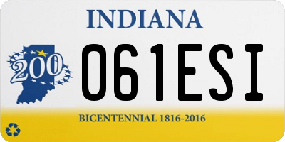 IN license plate 061ESI