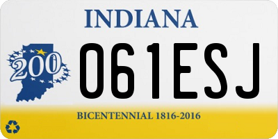 IN license plate 061ESJ
