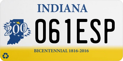 IN license plate 061ESP