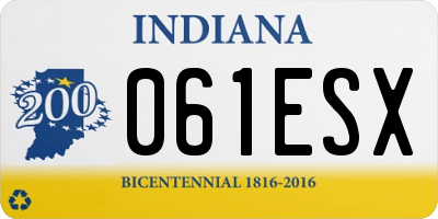 IN license plate 061ESX