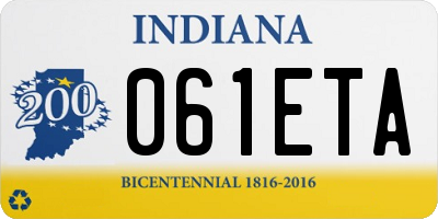 IN license plate 061ETA