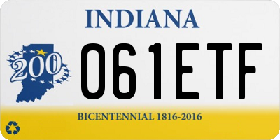 IN license plate 061ETF