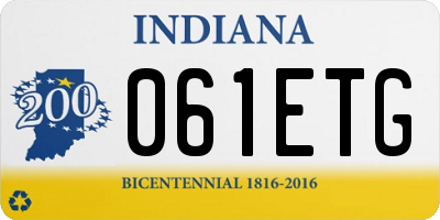 IN license plate 061ETG