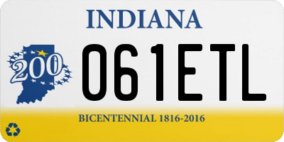 IN license plate 061ETL