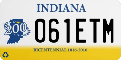 IN license plate 061ETM