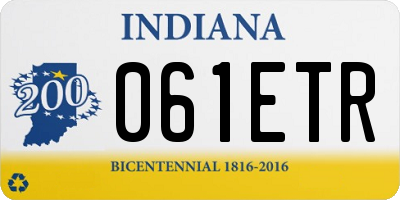 IN license plate 061ETR