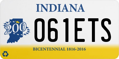 IN license plate 061ETS