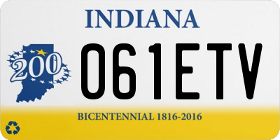 IN license plate 061ETV