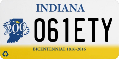 IN license plate 061ETY