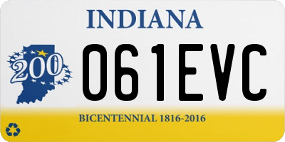 IN license plate 061EVC