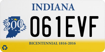 IN license plate 061EVF