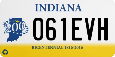 IN license plate 061EVH