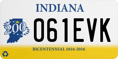 IN license plate 061EVK